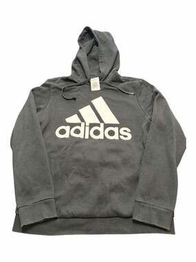 adidas Women's Essentials Big Logo Fleece Hoodie Black Size L
